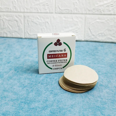 100 kom Okrugli filter papir za kavu 56 mm 60 mm 68 mm za aparat za espresso kavu V60 Dripper filteri za kavu Alati Moka pot papirni filter