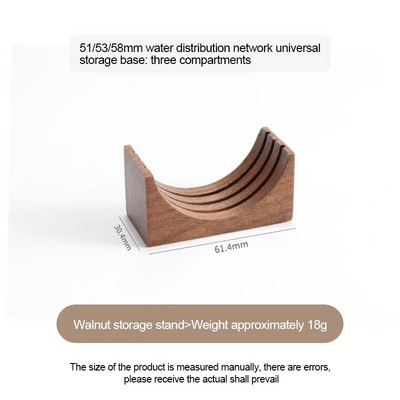 Espresso kohvifiltri ekraanihoidik Kohvivalmistussõela kronstein Puidust pähklist statiiv 51MM/54MM/58MM Puck Screen jaoks