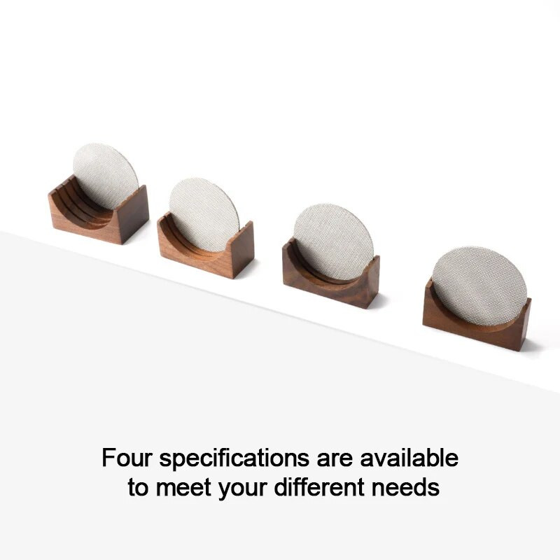 Espresso kohvifiltri ekraanihoidik Kohvivalmistussõela kronstein Puidust pähklist statiiv 51MM/54MM/58MM Puck Screen jaoks