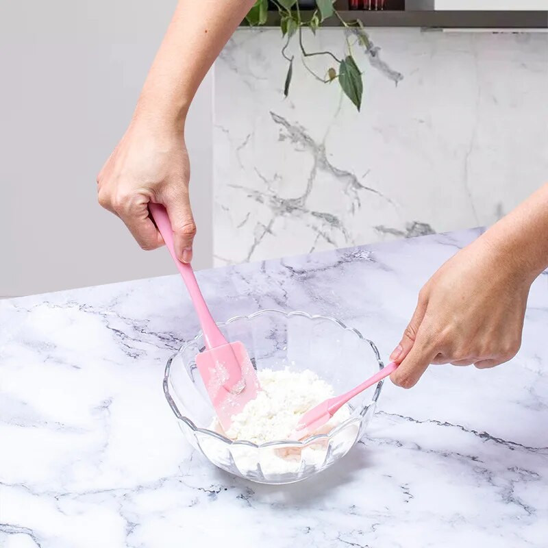 Silikono grandiklis 3 dalių rinkinys Kremo grandiklis Aliejaus šepetėlis 3 dalių rinkinys Kepimo įrankis Silikoninių šepetėlių rinkinys