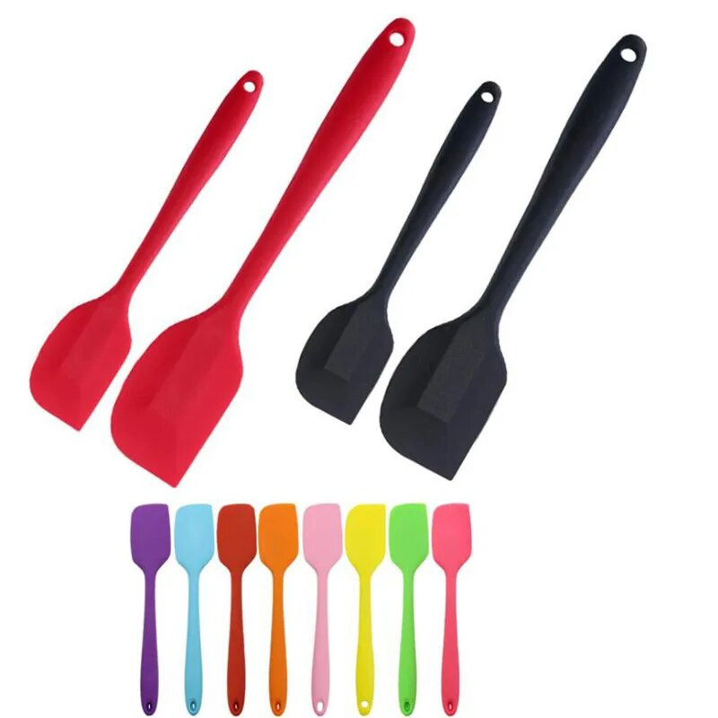 2vnt./pak. Silikoninė mentelė karščiui atspari kepimo grandiklis sviesto kreminio pyrago glotnumo šlifavimo priemonė tortų dekoravimo priemonė sviesto maišyklė