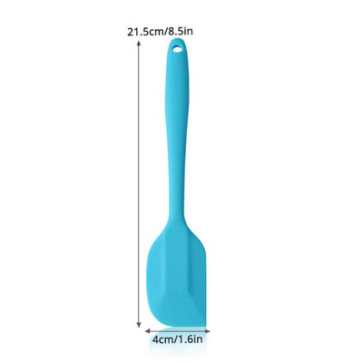 Silikoninės mentelės, kelių spalvų karščiui atspari guminė mentelė, nepridegantys maišymo šaukštai su nerūdijančio plieno šerdies kepimo įrankiu