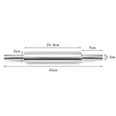 Valjak za tijesto od nehrđajućeg čelika Neprianjajući Valjak za tijesto Pecite pizzu Rezanci Pita kolačića Hrana Izrada tjestenine Pečenje Kuhinjski alati