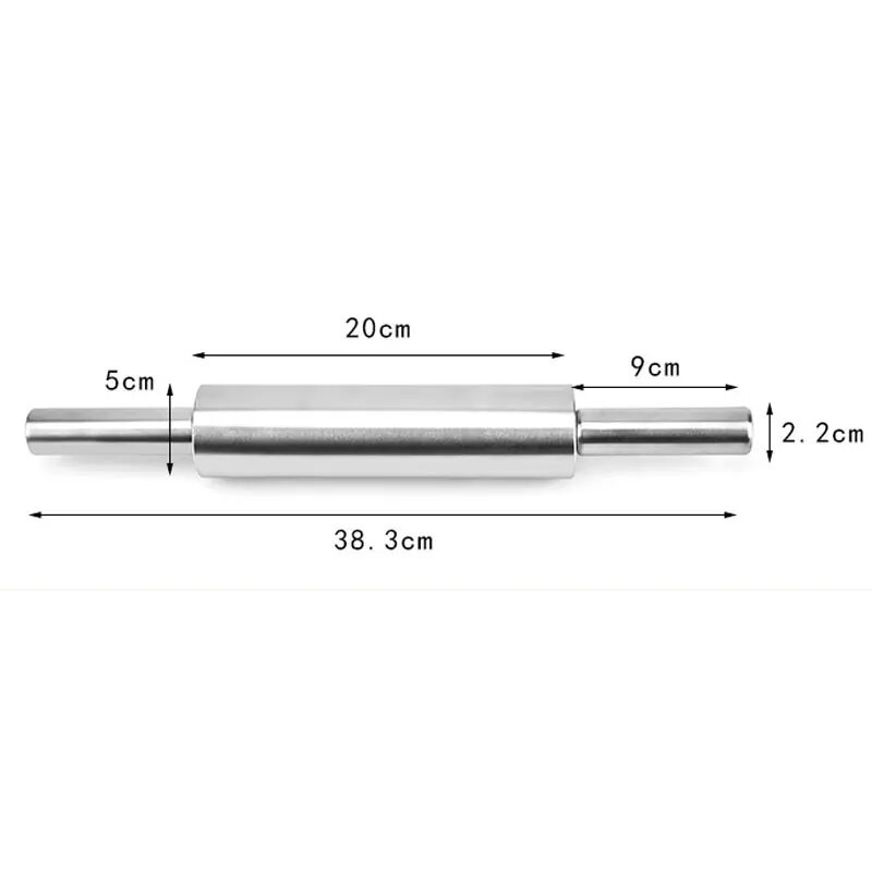 Valjak za tijesto od nehrđajućeg čelika Neprianjajući Valjak za tijesto Pecite pizzu Rezanci Pita kolačića Hrana Izrada tjestenine Pečenje Kuhinjski alati