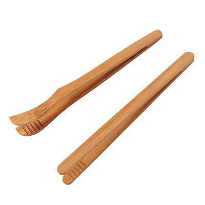 1/2/4kom Drvena pinceta za čaj Štipaljke za slaninu, štipaljke za čaj Bambusova salata, tost za hranu, savijena kopča Ravne kopče Kuhinjski pribor Posuđe za čaj