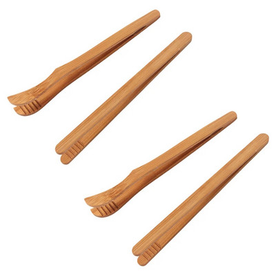 1/2/4kom Drvena pinceta za čaj Štipaljke za slaninu, štipaljke za čaj Bambusova salata, tost za hranu, savijena kopča Ravne kopče Kuhinjski pribor Posuđe za čaj