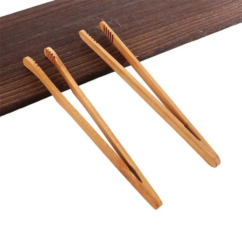 1/2/4kom Drvena pinceta za čaj Štipaljke za slaninu, štipaljke za čaj Bambusova salata, tost za hranu, savijena kopča Ravne kopče Kuhinjski pribor Posuđe za čaj
