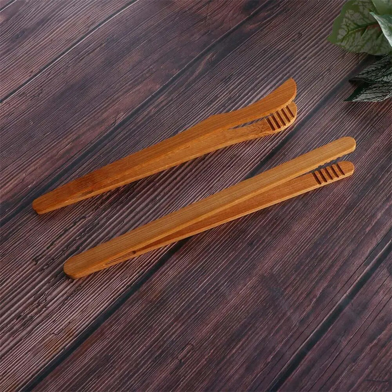 1/2/4kom Drvena pinceta za čaj Štipaljke za slaninu, štipaljke za čaj Bambusova salata, tost za hranu, savijena kopča Ravne kopče Kuhinjski pribor Posuđe za čaj