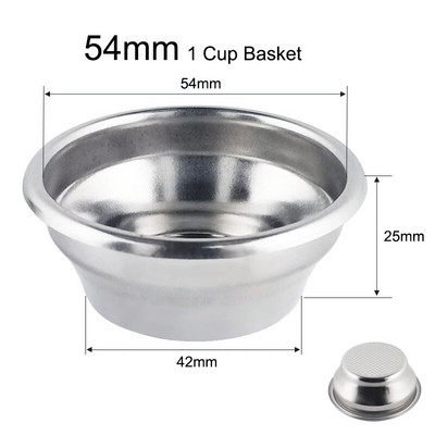 304Stainless Steel 54mm 1Cup/2Cup Coș Precision 20g Filtru Compatibil pentru espressoare