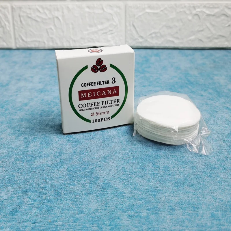 100 kom Okrugli filter papir za kavu 56 mm 60 mm 68 mm za aparat za espresso kavu V60 Dripper filteri za kavu Alati Moka pot papirni filter