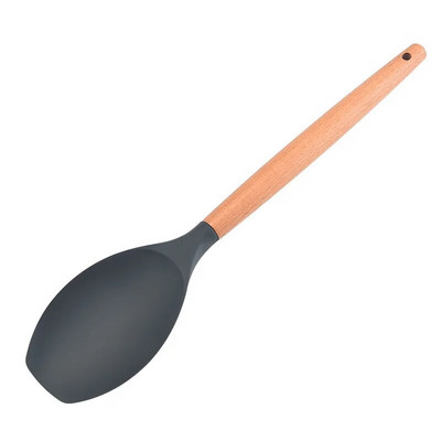 Ilgos medinės rankenos fondant torto mentelė silikoninė kreminė sviestinė kepimo grandiklis virtuvės sausainių konditerijos maišytuvai tešlos miltų maišytuvas