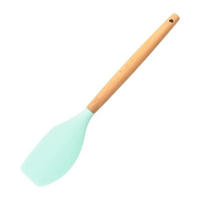 Ilgos medinės rankenos fondant torto mentelė silikoninė kreminė sviestinė kepimo grandiklis virtuvės sausainių konditerijos maišytuvai tešlos miltų maišytuvas