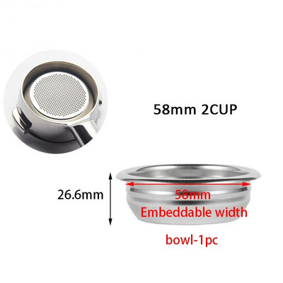 51/54/58MM Košara za filter za kavu od nehrđajućeg čelika za Delonghi Breville Cafe Machine Dripper Portafilter Cjedilo za aparat za kavu