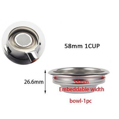 51/54/58MM Košara za filter za kavu od nehrđajućeg čelika za Delonghi Breville Cafe Machine Dripper Portafilter Cjedilo za aparat za kavu
