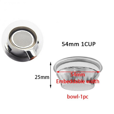 51/54/58MM Košara za filter za kavu od nehrđajućeg čelika za Delonghi Breville Cafe Machine Dripper Portafilter Cjedilo za aparat za kavu