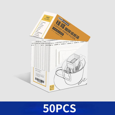 25 / 50 komada jednokratne šalice za kavu Filter vrećice za kavu Uši Japanski viseći pribor za kavu Cafe Alati za kavu Filteri za kavu Papir