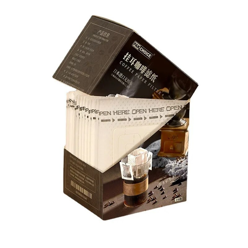 25 / 50 komada jednokratne šalice za kavu Filter vrećice za kavu Uši Japanski viseći pribor za kavu Cafe Alati za kavu Filteri za kavu Papir