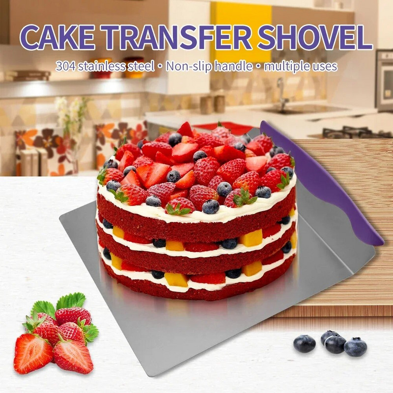 1 kom od nehrđajućeg čelika Pladanj za kolače Lopatica za kolače Lopata za kolače Pokretna ploča Silikonska ručka Strugač za tijesto Podizač oštrice za kruh Pizza