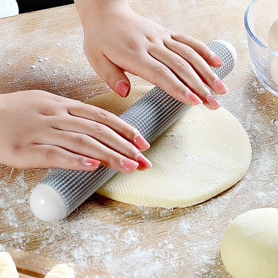 Пластмасова незалепваща точилка Кухня Инструмент за готвене Печене Craft Baking Фондан Декор на торта Dumpling Skin Dough Roller Rolling Pin