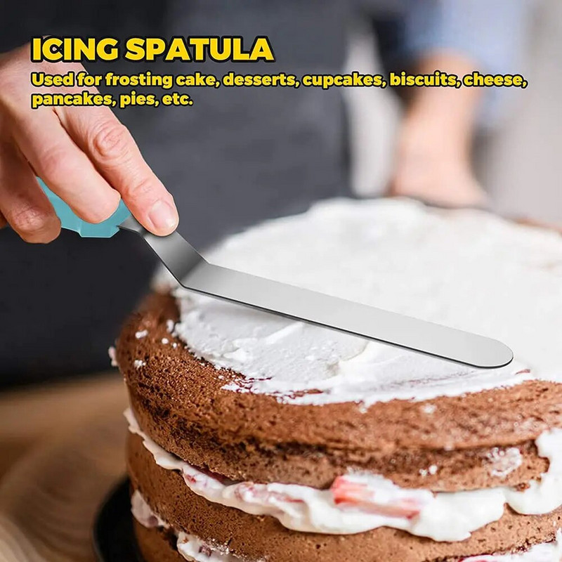 Răzuitoare pentru glazură Mixer pentru prăjituri Mâner din plastic PP din oțel inoxidabil Cuțit pentru pâine pentru pizza Unelte pentru decorare pentru brutărie Instrumente pentru copt