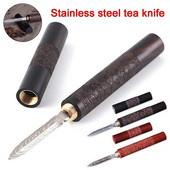 Patvarus sandalmedžio arbatos peilio adatų kirtiklis su medine rankena Puer arbatos įrankiai kūgio adatos laužymo arbatos plytelių profesionalus įrankis