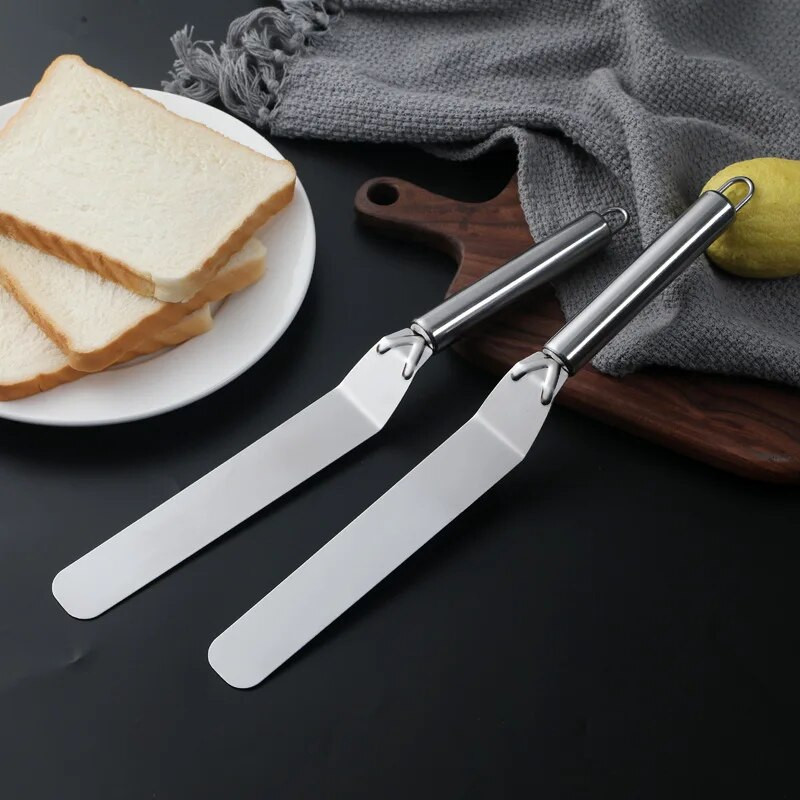 1PC 32*3cm Spatulă din oțel inoxidabil pentru prăjituri unt cremă glazură cuțit pentru glazură mai netedă bucătărie pentru patiserie instrumente pentru decorarea prăjiturii