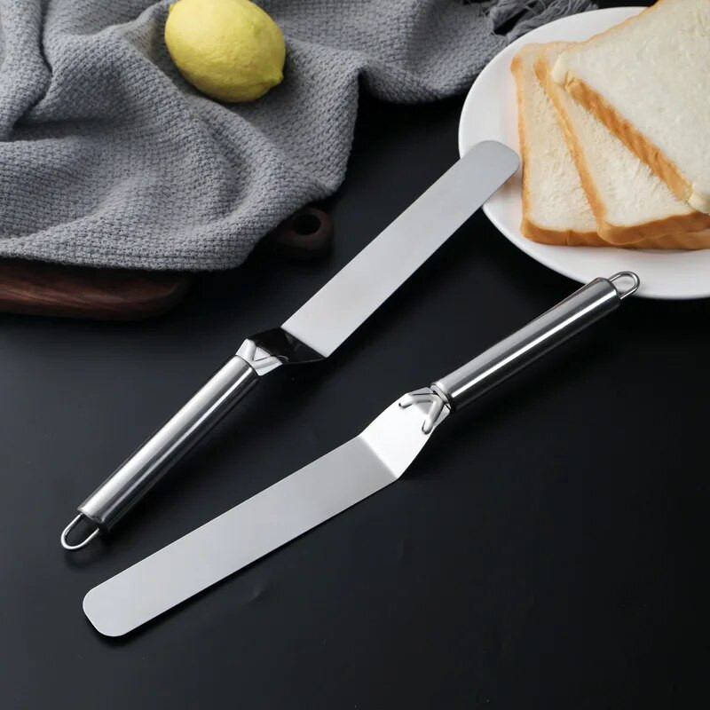 1PC 32*3cm Spatulă din oțel inoxidabil pentru prăjituri unt cremă glazură cuțit pentru glazură mai netedă bucătărie pentru patiserie instrumente pentru decorarea prăjiturii