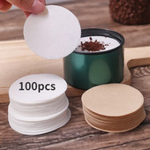 100 komada jednokratnog filter papira za kavu za Moka lonac za kavu Okrugli filter Aparat za ručno točenje espresso kave Alati za filtriranje br. 3 / br. 6