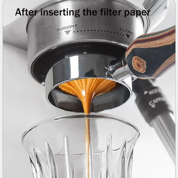 51/53/58 мм купа за кафе на прах Филтърна хартия Кръгла филтърна хартия за вторично отделяне на вода Дръжка за кафе Филтърна хартия за еднократна употреба
