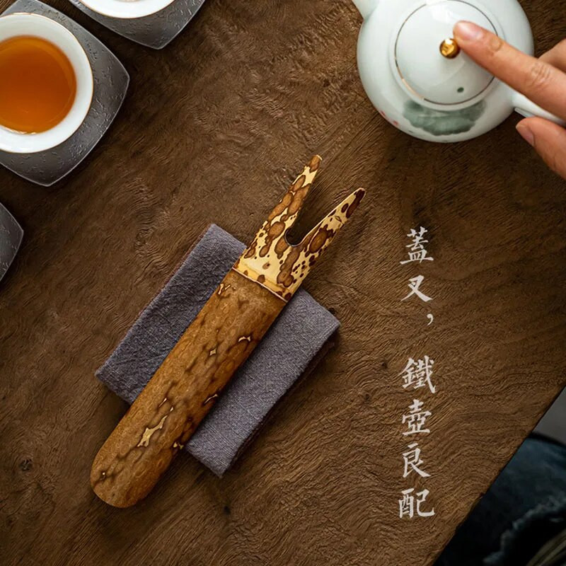 1 tk teeklambrid bambusest käepidemega kahvel malmist teekannu kung fu teekannu teetööriistade jaoks