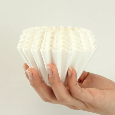 50 tk/karp Kohvifiltri koogi tüüp Käsitsipruulimise Origami filtritass Tilkfilter Pleegitatud kohvifilter Kohvi Käsipruulimise tarvikud