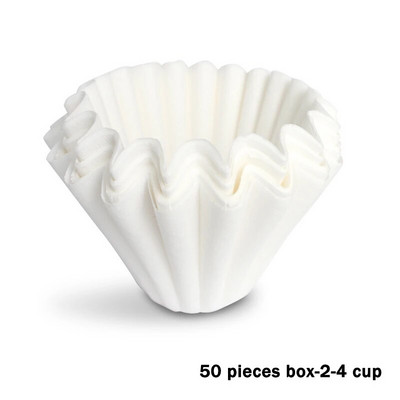 50 kom/kutija Filter za kavu Vrsta kolača Ručno kuhanje Origami Filter šalica Filter za kapanje Filter za izbijeljenu kavu Dodaci za ručno kuhanje kave