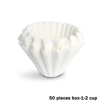 50 kom/kutija Filter za kavu Vrsta kolača Ručno kuhanje Origami Filter šalica Filter za kapanje Filter za izbijeljenu kavu Dodaci za ručno kuhanje kave