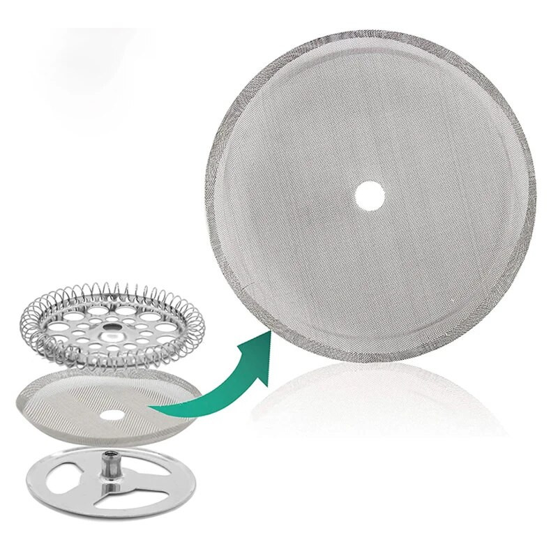 1kom Filter za kavu od nehrđajućeg čelika Odvojivi mrežasti lonac za kavu Višekratni filtar za kavu za filtere aparata za kavu French Press