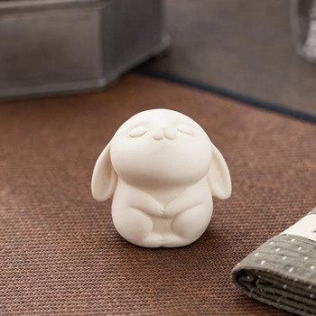 Pure White Rabbit Small Tea Pet Ceramic Fine Workmanship Animal Tea Pet Όμορφο διακοσμητικό χειροποίητο ειδώλιο τσαγιού κροκόδειλου