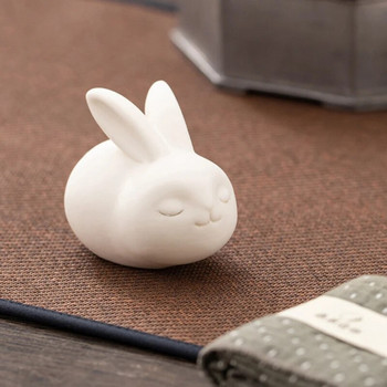 Pure White Rabbit Small Tea Pet Ceramic Fine Workmanship Animal Tea Pet Όμορφο διακοσμητικό χειροποίητο ειδώλιο τσαγιού κροκόδειλου