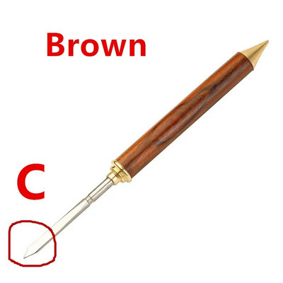 Kriaušės juodmedžio medžio rankenos profesionalus įrankis nerūdijančio plieno kūgio adatų arbata Puerh plytų arbatos adata arbatos peilis