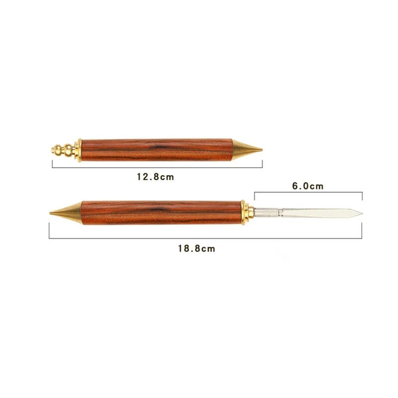 Kriaušės juodmedžio medžio rankenos profesionalus įrankis nerūdijančio plieno kūgio adatų arbata Puerh plytų arbatos adata arbatos peilis