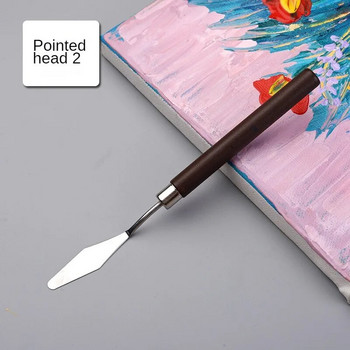 Палетен нож от неръждаема стомана Лопата за рисуване с маслени бои Инструменти за печене на сладкиши Канцеларски материали Консумативи за печене на торти Рисуване Рисуване Сладък инструмент