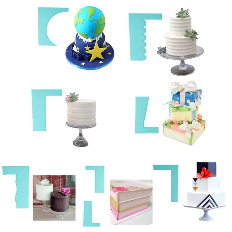 1 kom. Strugalica za glatkije zalihe za pečenje Nova lopatica za ukrašavanje kolača Rub za kolače 8 stilova Fondant Modni plastični mousse alati za torte