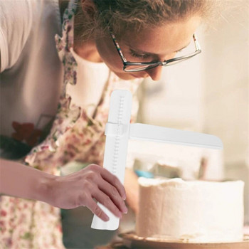 Регулируема замазка Скрепер за торта Фондан Шпатули Крем Edge Smooter Декоративни инструменти Кухненски аксесоари за печене Съдове за печене