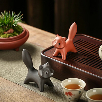 Little Fox Handmade Tea Pet Pet Purple Sand μπορεί να σηκώσει τσάι για να παίξει στολίδια σετ τσαγιού