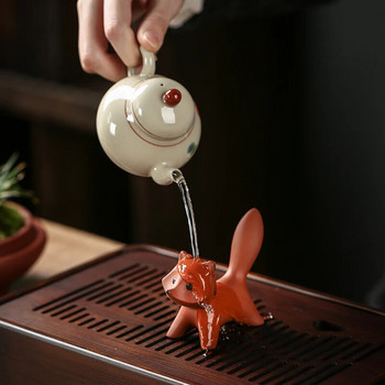 Little Fox Handmade Tea Pet Pet Purple Sand μπορεί να σηκώσει τσάι για να παίξει στολίδια σετ τσαγιού