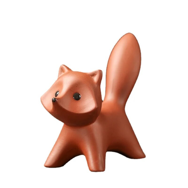 Little Fox Ručno izrađeni čajni ljubimac za par Ljubičasti pijesak može podići čaj za igru Ukrasi za set za čaj