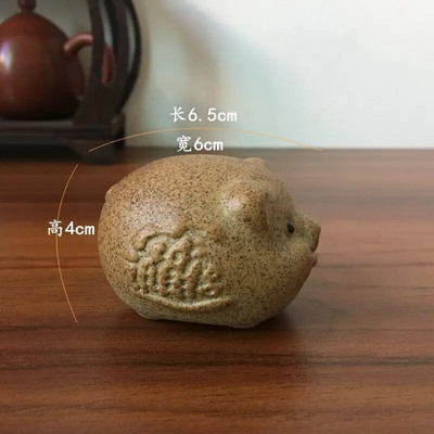 Lucky Frog Tea Pet Zen Tea Set, gruba keramika, Jin Chan, ručno rađena kineska životinja, slatka, moderan stil, kućni dekor, 5 cm