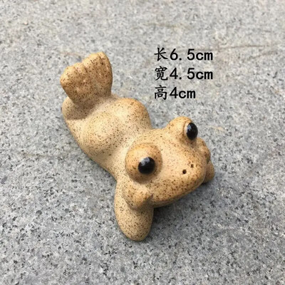 Lucky Frog Tea Pet Zen Tea Set, gruba keramika, Jin Chan, ručno rađena kineska životinja, slatka, moderan stil, kućni dekor, 5 cm