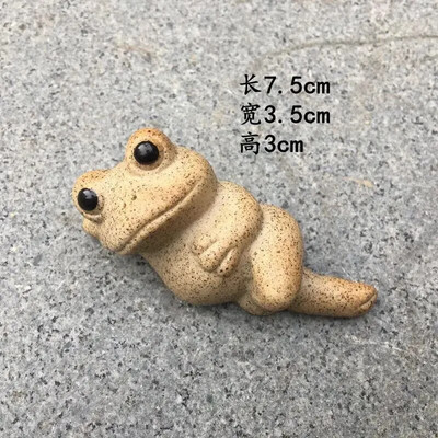 Lucky Frog Tea Pet Zen Tea Set, gruba keramika, Jin Chan, ručno rađena kineska životinja, slatka, moderan stil, kućni dekor, 5 cm