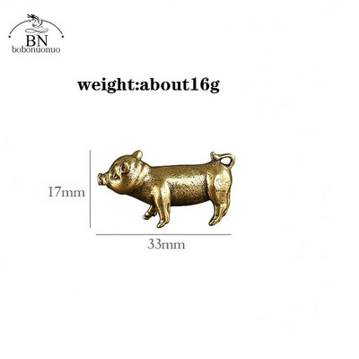 Retro žalvario rankų darbo kiaulių miniatiūros figūrėlės Rašomasis stalas Ornamentas Metalas Varis Gyvūnas Modelis Žaislas Arbata Naminiai gyvūnai Dekoracija Amatai Priedai