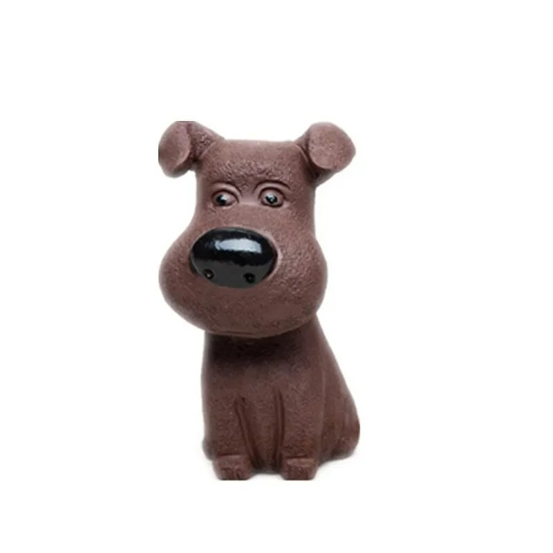 Yixing Ručno izrađena ljubičasta glina za čaj Kućni ljubimac Lucky Dog Statua Ukrasi Skulptura Čajna figurica Stolni obrti Kućni set za čaj Dekoracija