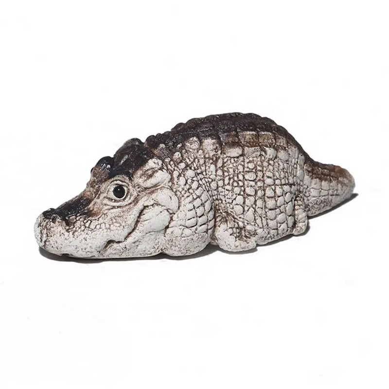 Ljubičasto-pješčani Krokodil Čaj Kućni ljubimac Ručno izrađen ukras za stol za čaj Kung Fu Čaj Oživljena figurica Kip figurice Ornament